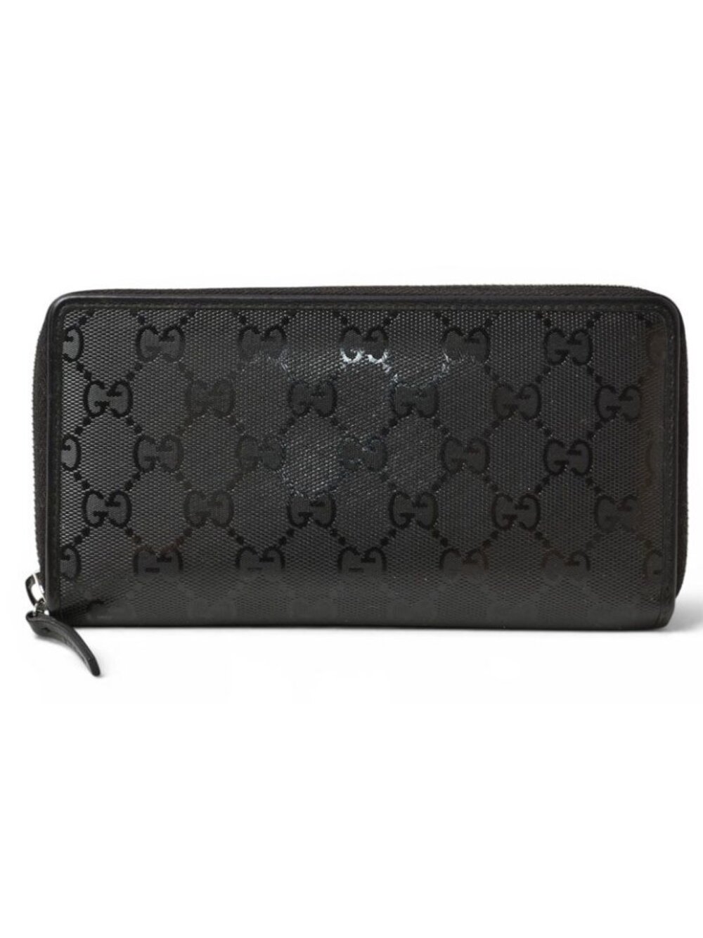 Gucci Wallet Zip Around GG Supreme Black